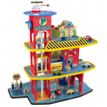Garaj etajat 4 nivele - Deluxe Garage Play Set Kidkraft set de joaca din lemn pentru copii